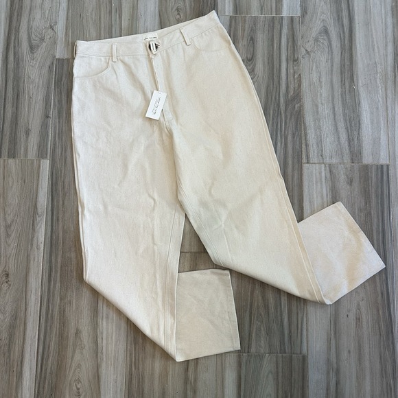 Nwt Laude The Label Jeans 14 Earth Bone Hi Rise Camp Pant Usa Classic Minimalist — image 3 of 8